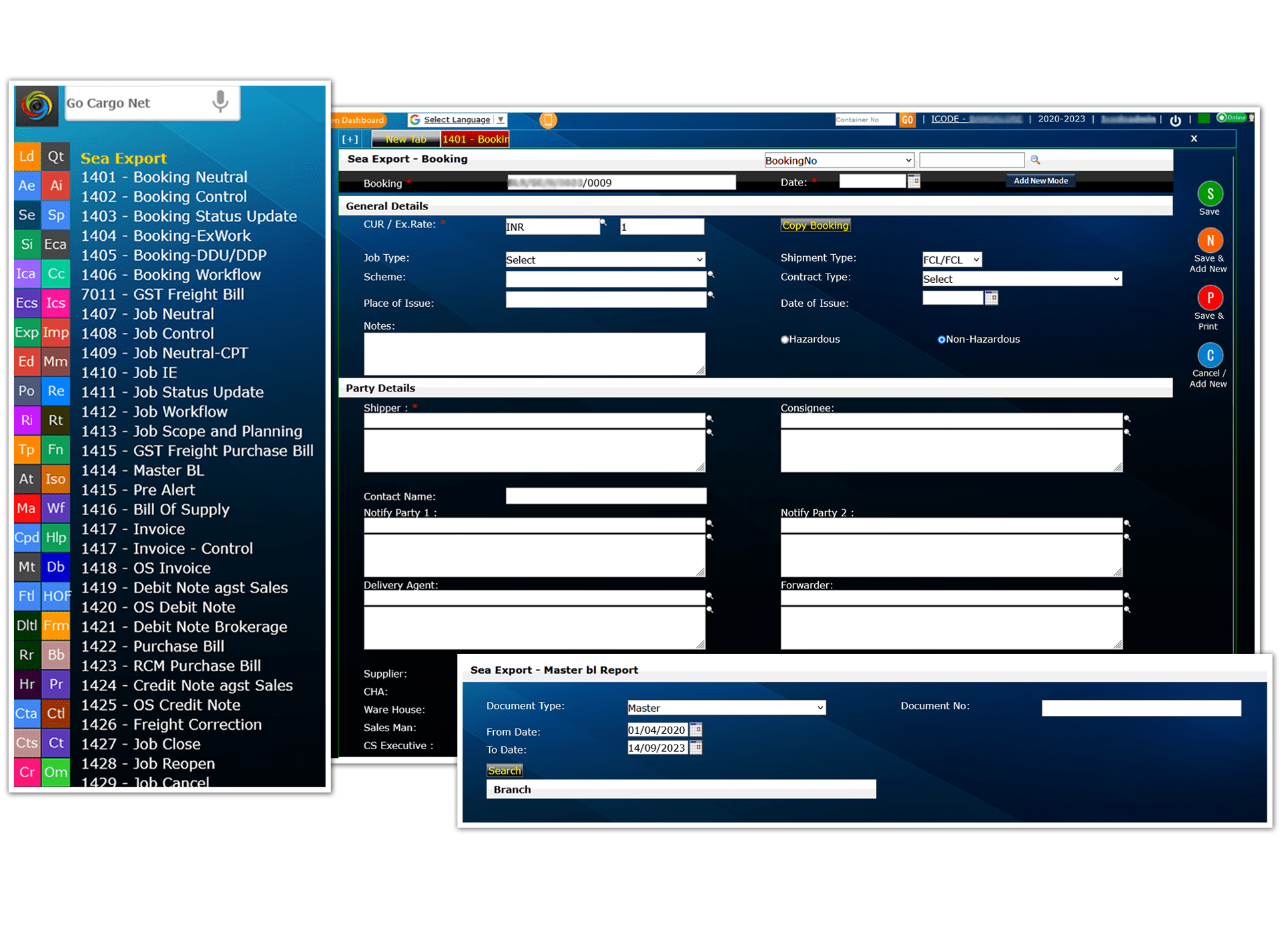 sea freight software